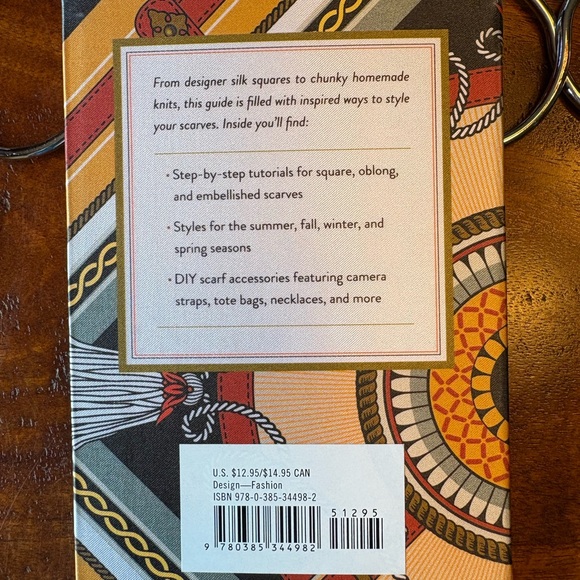 How To Tie A Scarf book with a beautiful scarf and a scarf hanger. - Picture 11 of 11